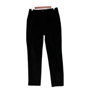 NWT Alison Sheri Corduroy Pants Small Pleated Straight Leg Academia Preppy Black